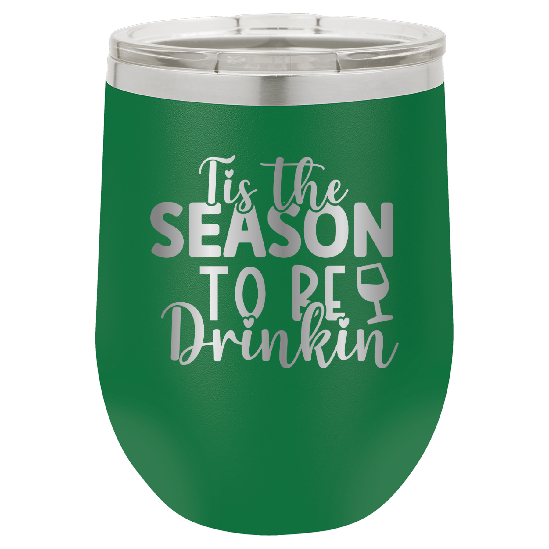 Tis The Season To Be Drinkin' - 12oz Polar Camel Wine Tumbler image 0