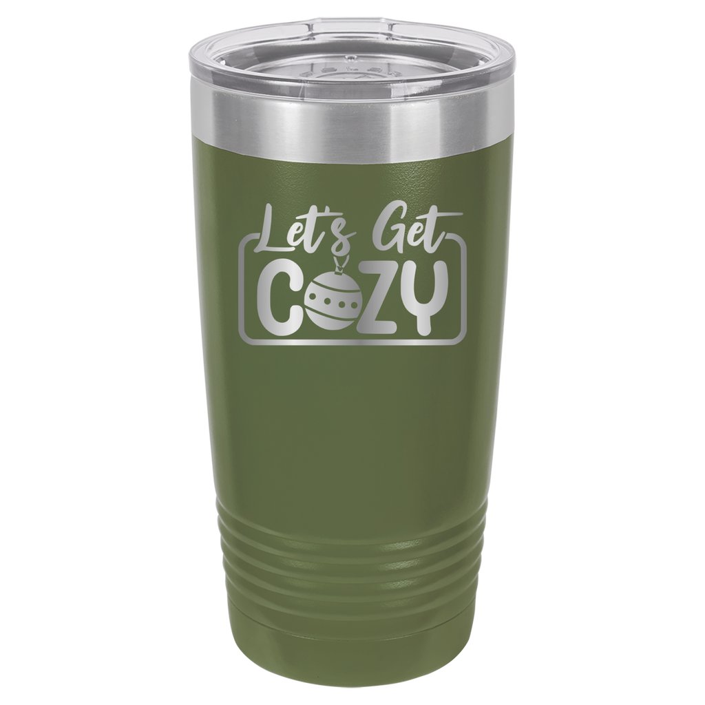 Let's Get Cozy - 20oz Polar Camel Tumbler - Olive Green image
