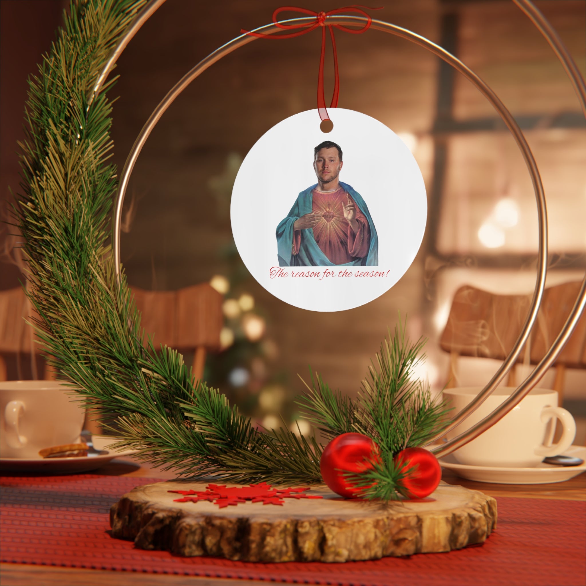 Josh Allen Metal Ornament- Bills