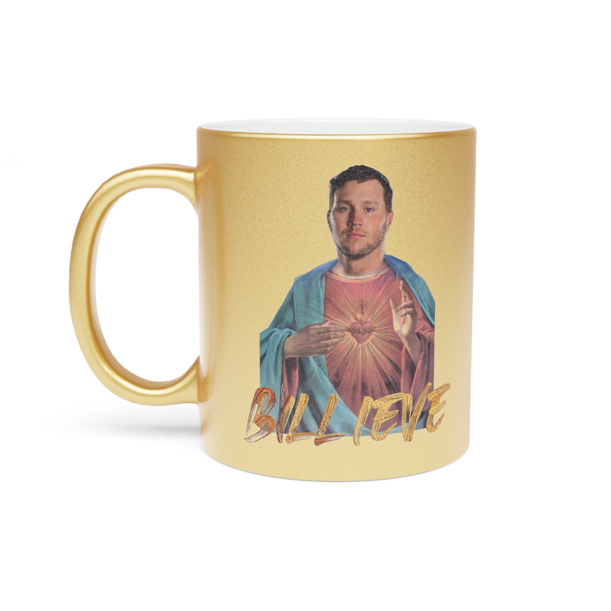 Jesus Josh Allen Metallic Gold Mug