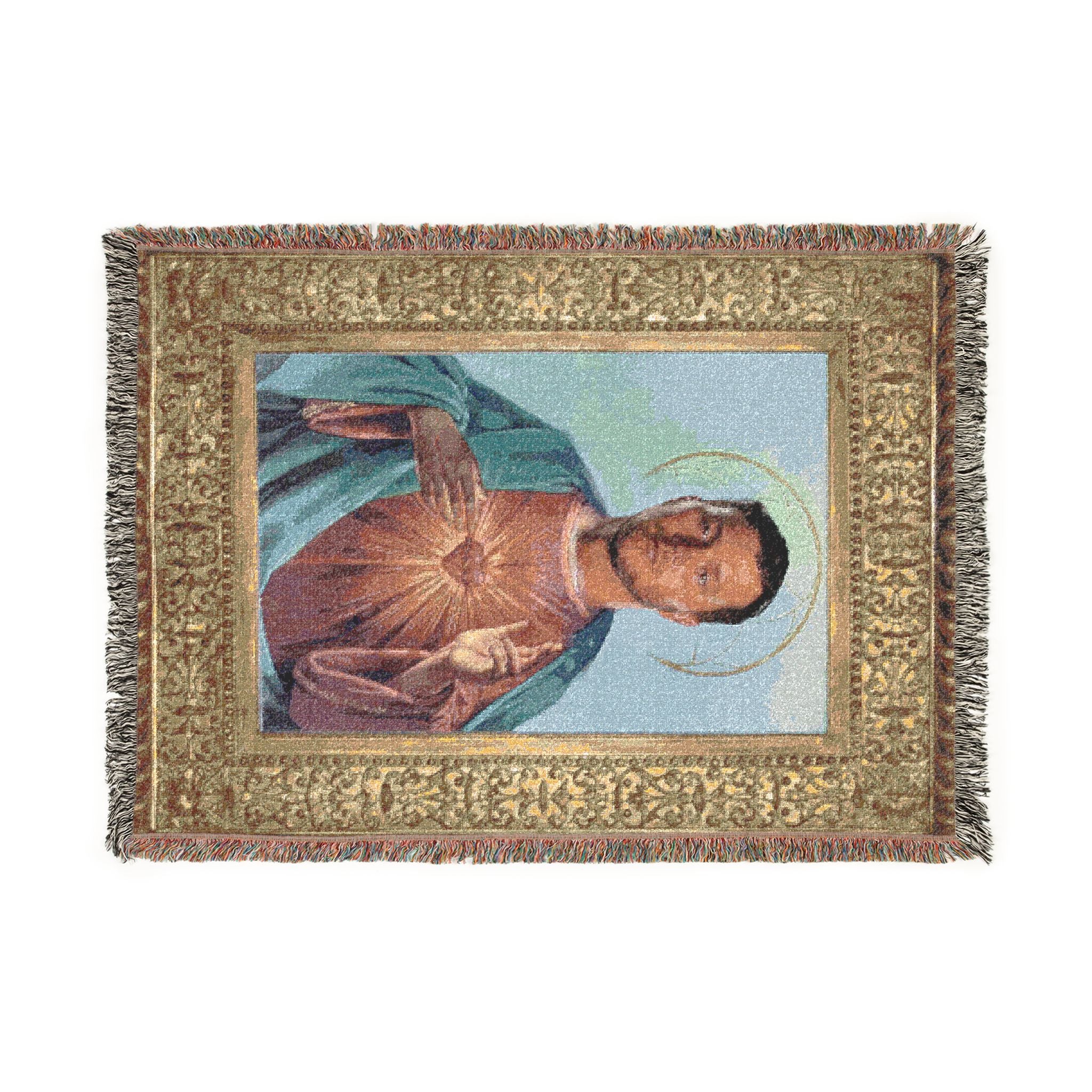 Josh Allen Jesus Woven Blanket - Buffalo Bills Fan Gift, Religious Football Home Decor, Cozy Throw, Bedding, Wall Tapestry