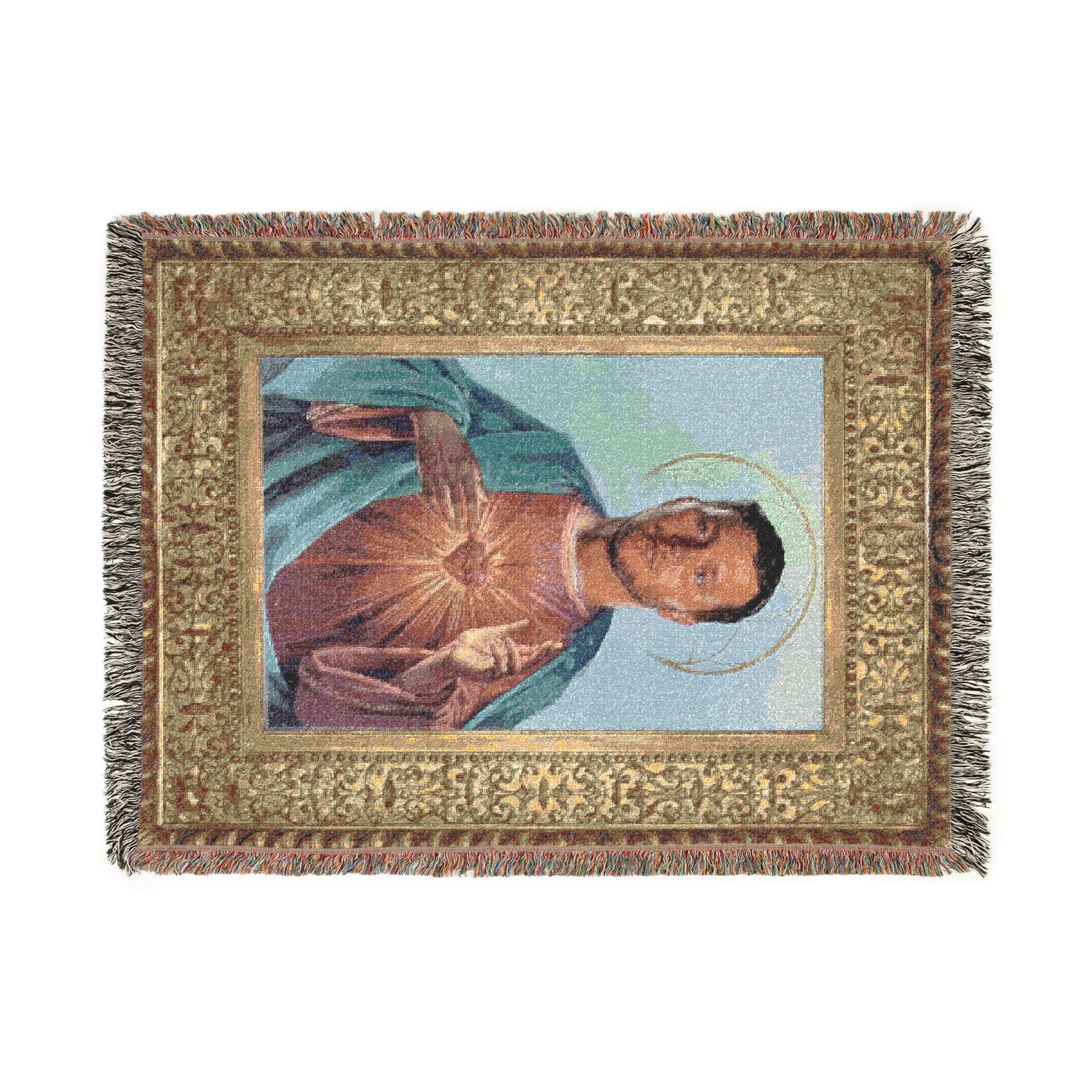 Josh Allen Jesus Woven Blanket - Buffalo Bills Fan Gift, Religious Football Home Decor, Cozy Throw, Bedding, Wall Tapestry