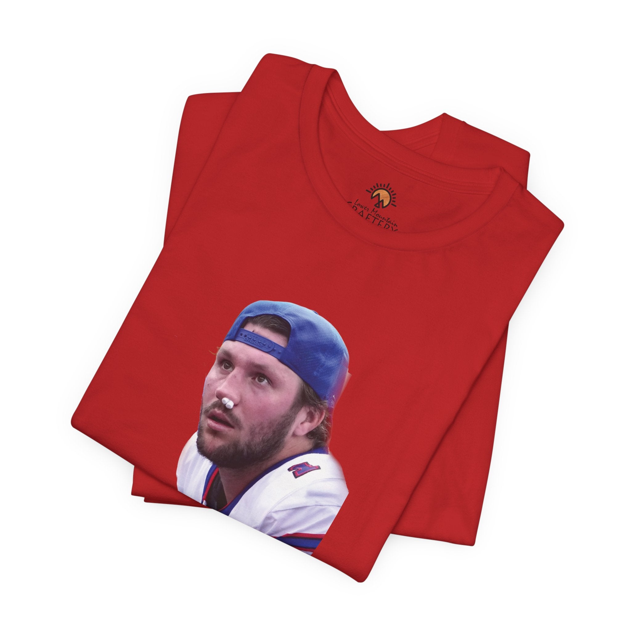Josh Allen Football Guy Unisex Tee, Buffalo Bills Fan Gift, Short Sleeve T-Shirt, Game Day Shirt, Tough Quarterback Tee, Sports Fan Apparel