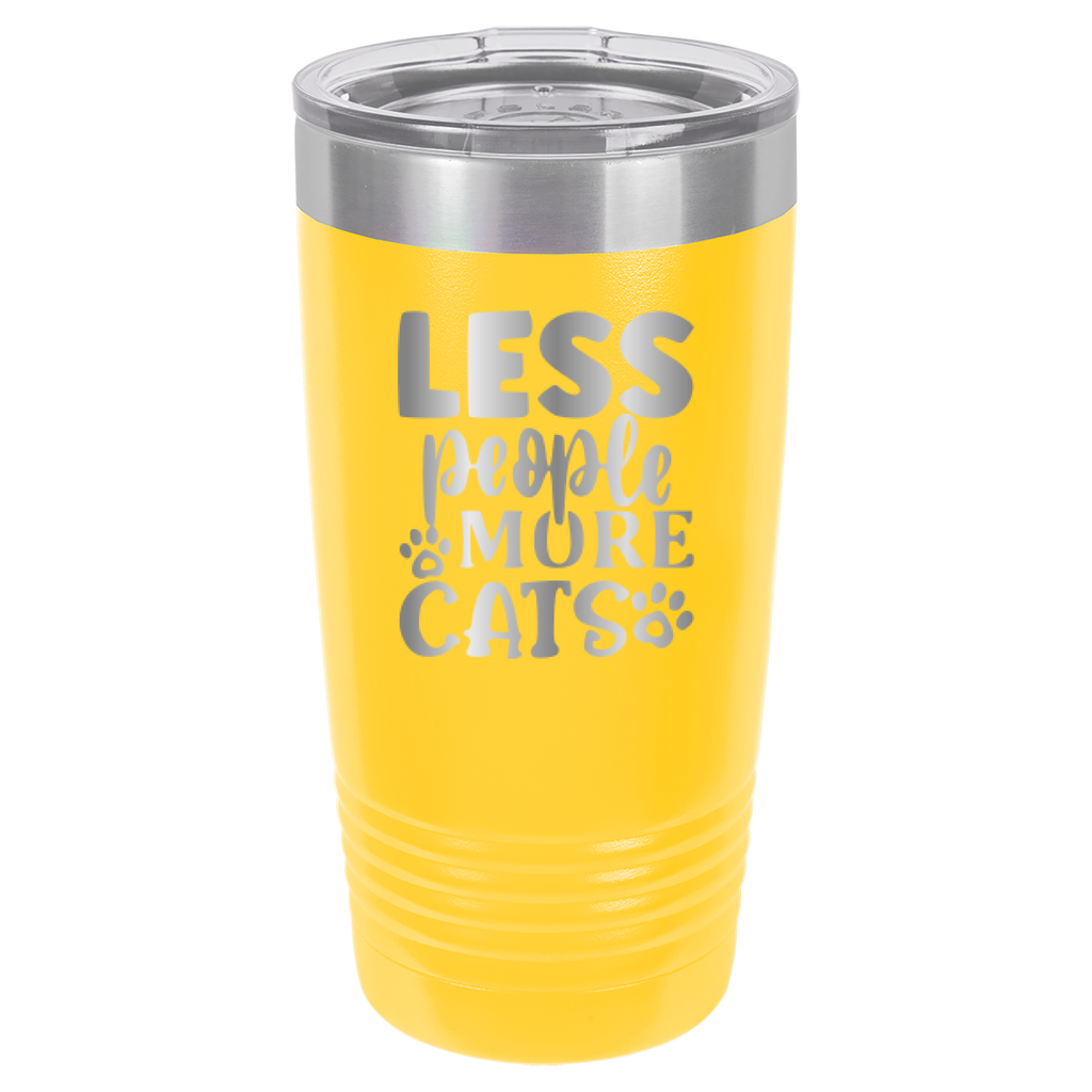 Less People More Cats - 20oz Polar Camel Tumbler image 2