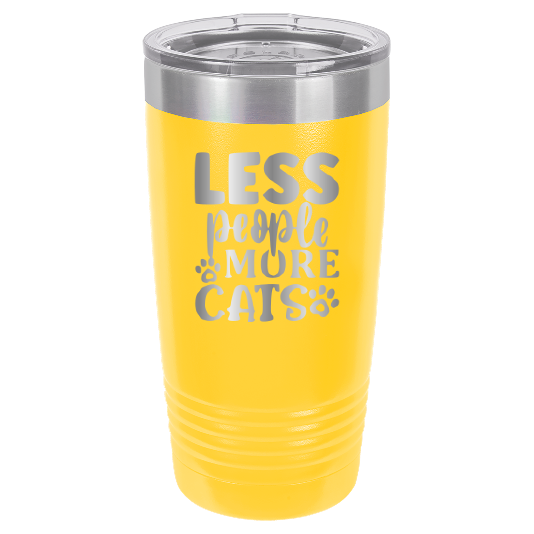 Less People More Cats - 20oz Polar Camel Tumbler image 2