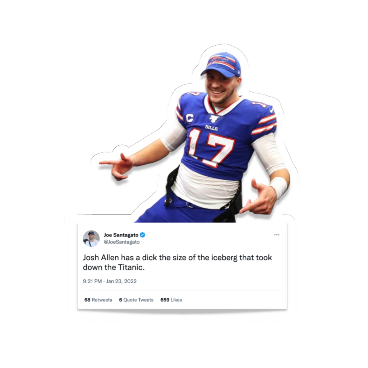 Josh Allen is Packin' Sticker