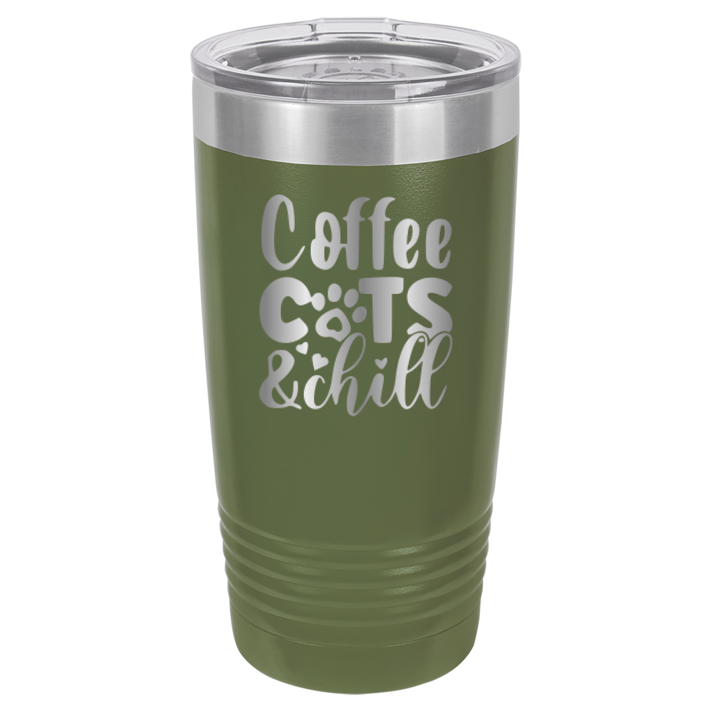 Coffee, Cats, And Chill - 20oz Polar Camel Tumbler image 6