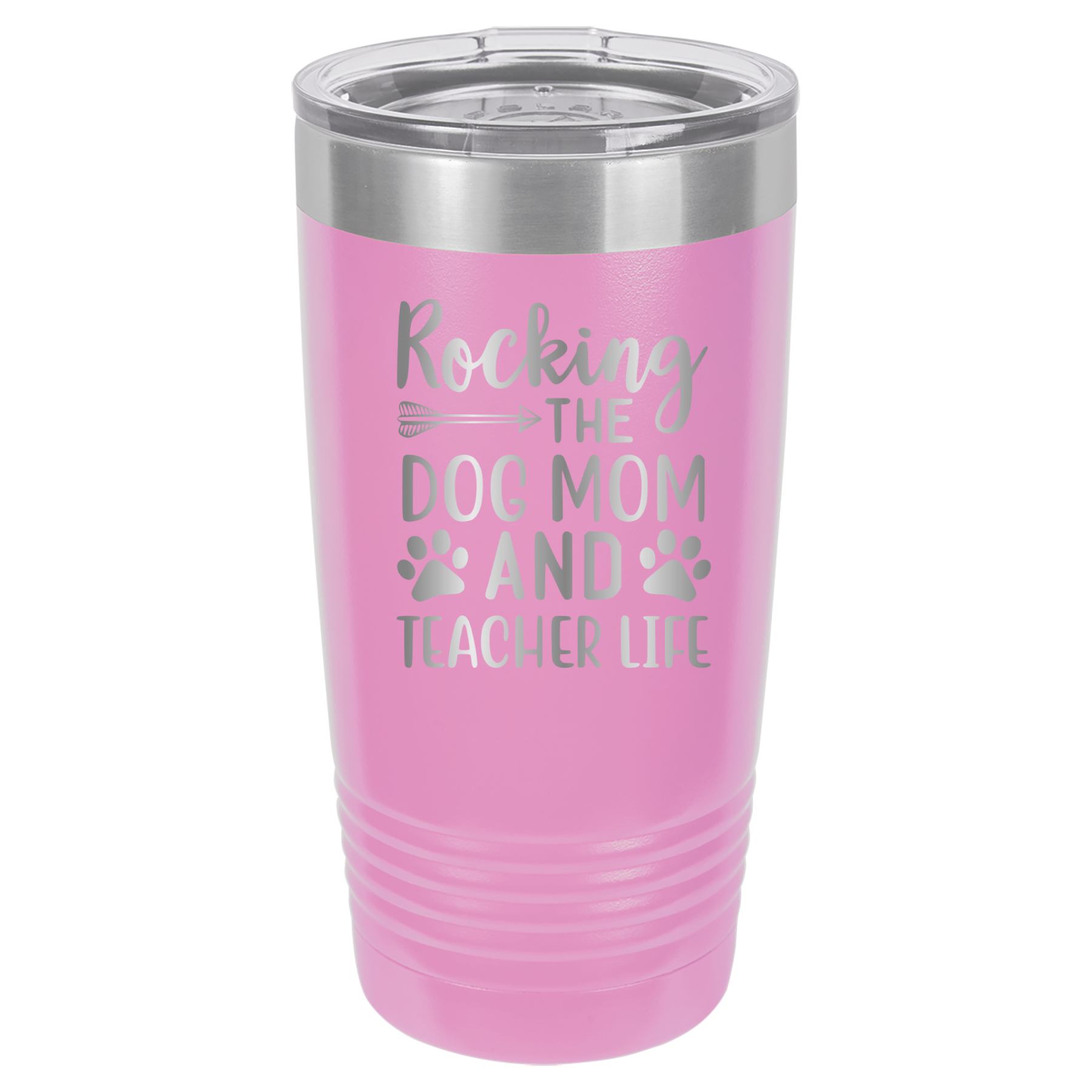 Rocking The Dog Mom And Teacher Life - 20oz Polar Camel Tumbler image 11