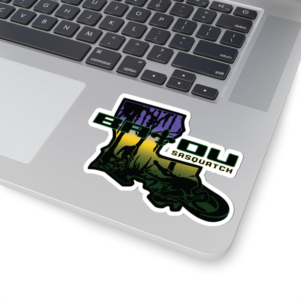 Mardi Gras Bayou Bronco Kiss-Cut Sticker