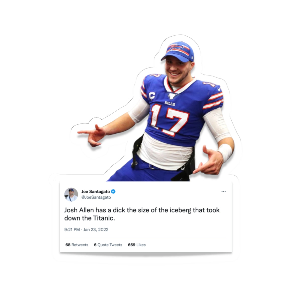 Josh Allen is Packin' Sticker