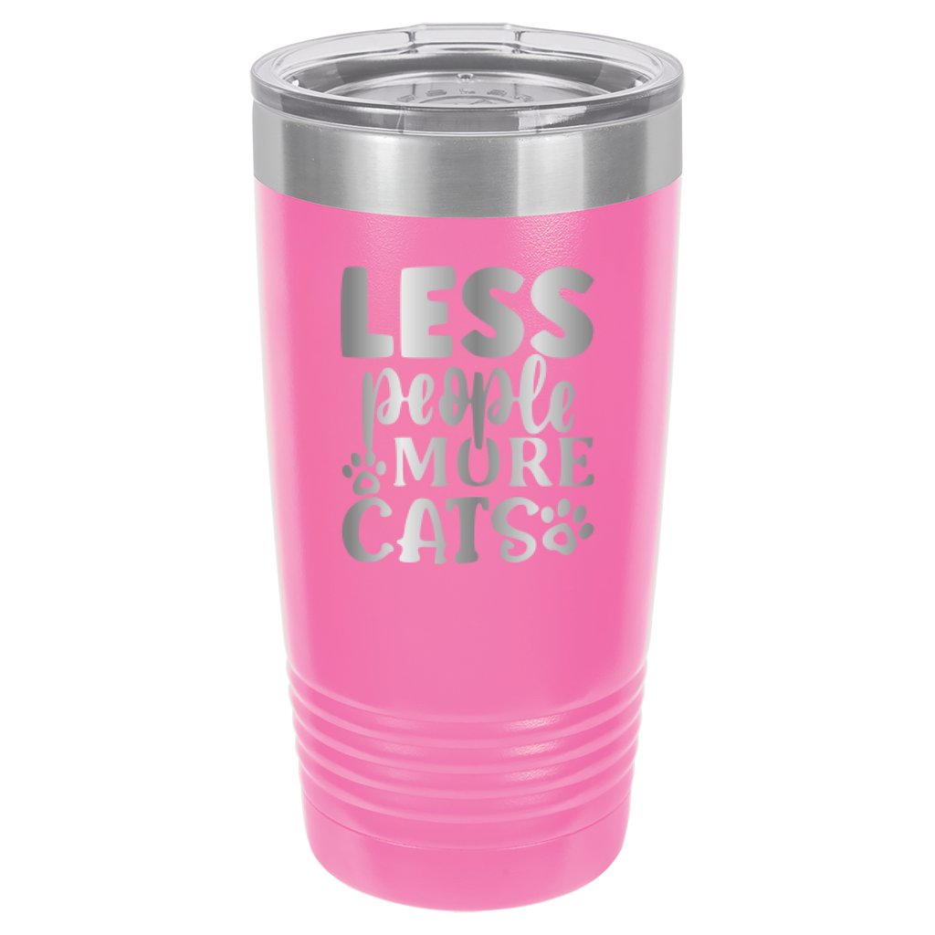 Less People More Cats - 20oz Polar Camel Tumbler image 6