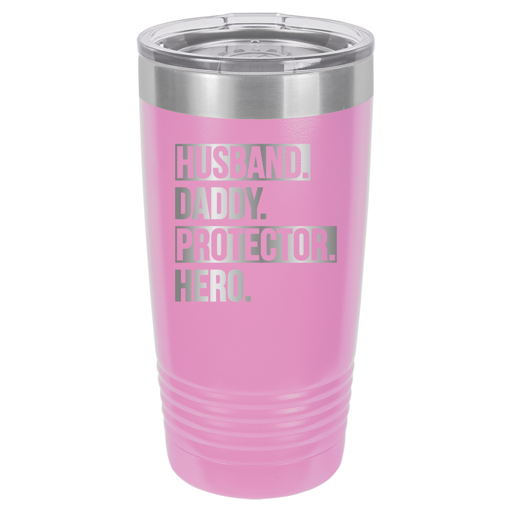 Father's Day "Husband. Daddy. Protector. Hero. 20oz Polar Camel Tumbler image 7