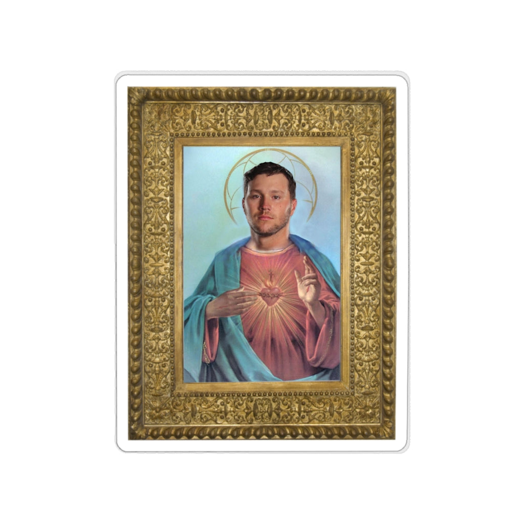 Framed Jesus Allen Sticker- Buffalo Bills Mafia