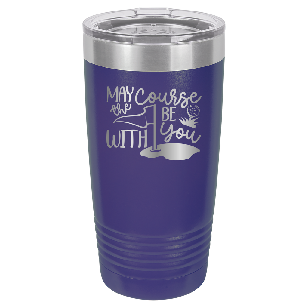 May The Course Be With You - Golf - 20oz Polar Camel Tumbler - Purple image