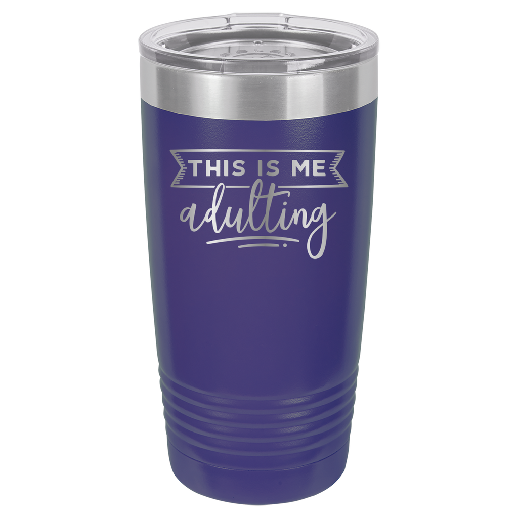 This Is Me Adulting - 20oz Polar Camel Tumbler - Purple image