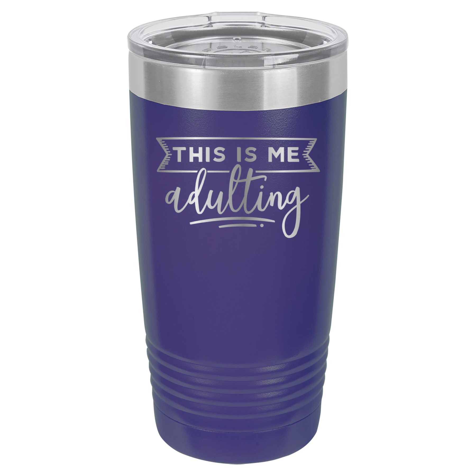 This Is Me Adulting - 20oz Polar Camel Tumbler - Purple image