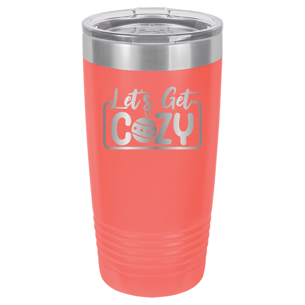 Let's Get Cozy - 20oz Polar Camel Tumbler - Coral image