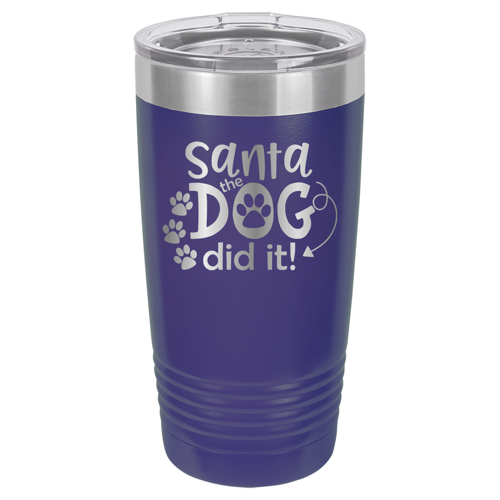 Santa, The Dog Did It - 20oz Polar Camel Tumbler - Purple image
