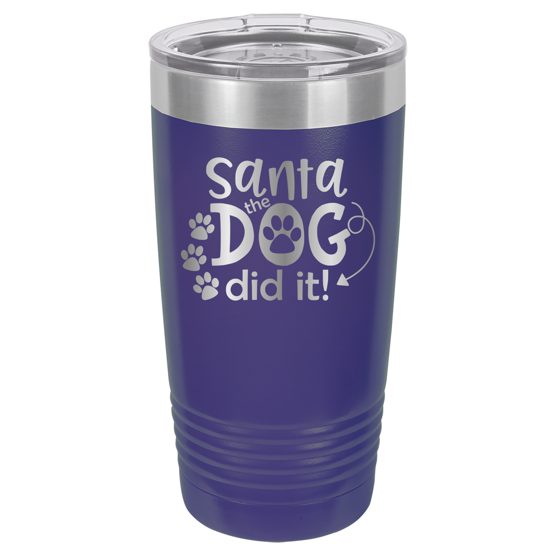 Santa, The Dog Did It - 20oz Polar Camel Tumbler - Purple image