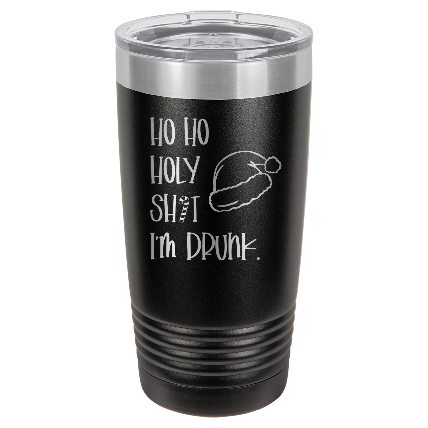 Ho Ho Holy Shit I'm Drunk - 20oz Polar Camel Tumbler - Black image