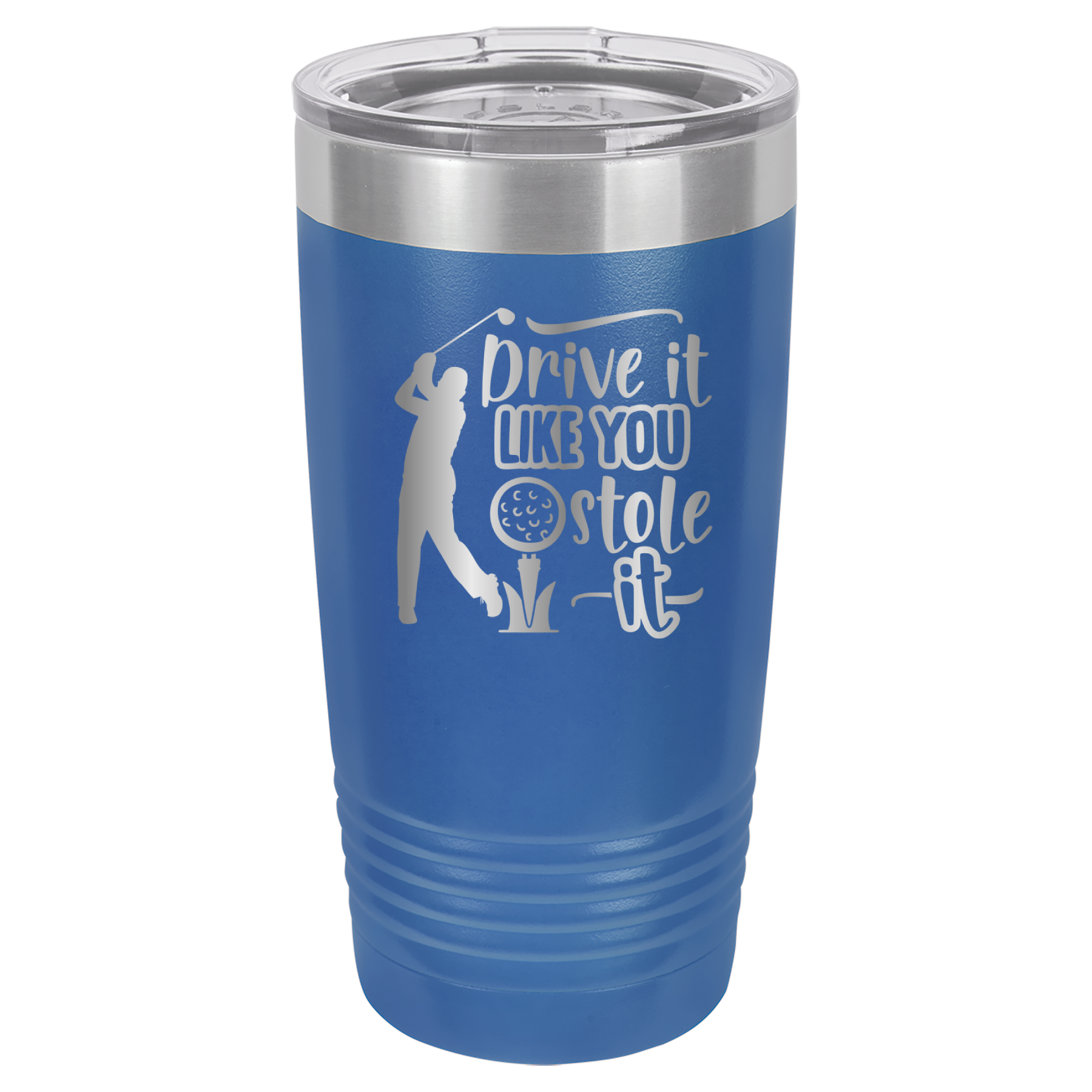 Drive It Like You Stole It (Male) - 20oz Polar Camel Tumbler - Golf - Royal Blue image