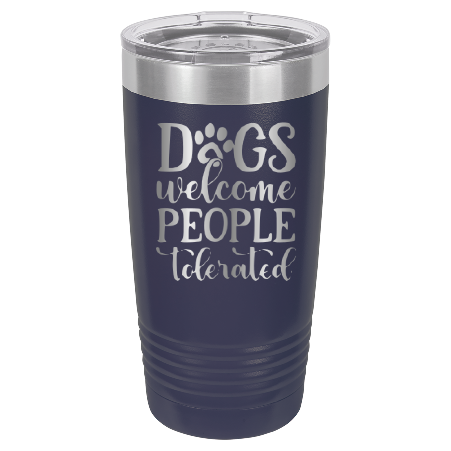 Dogs Welcome People Tolerated - 20oz Polar Camel Tumbler image 9