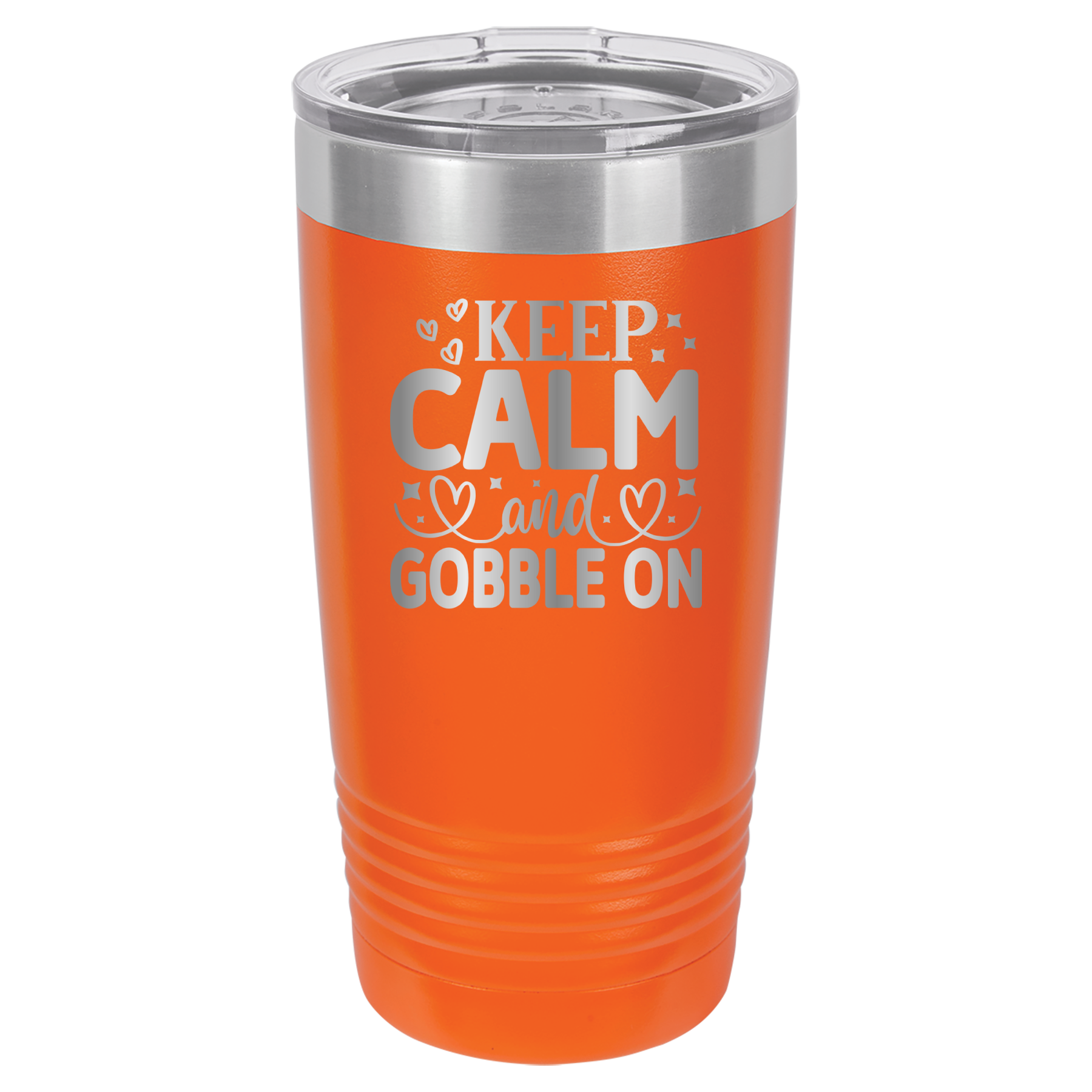 Keep Calm and Gobble On - 20oz Polar Camel Tumbler - Orange image