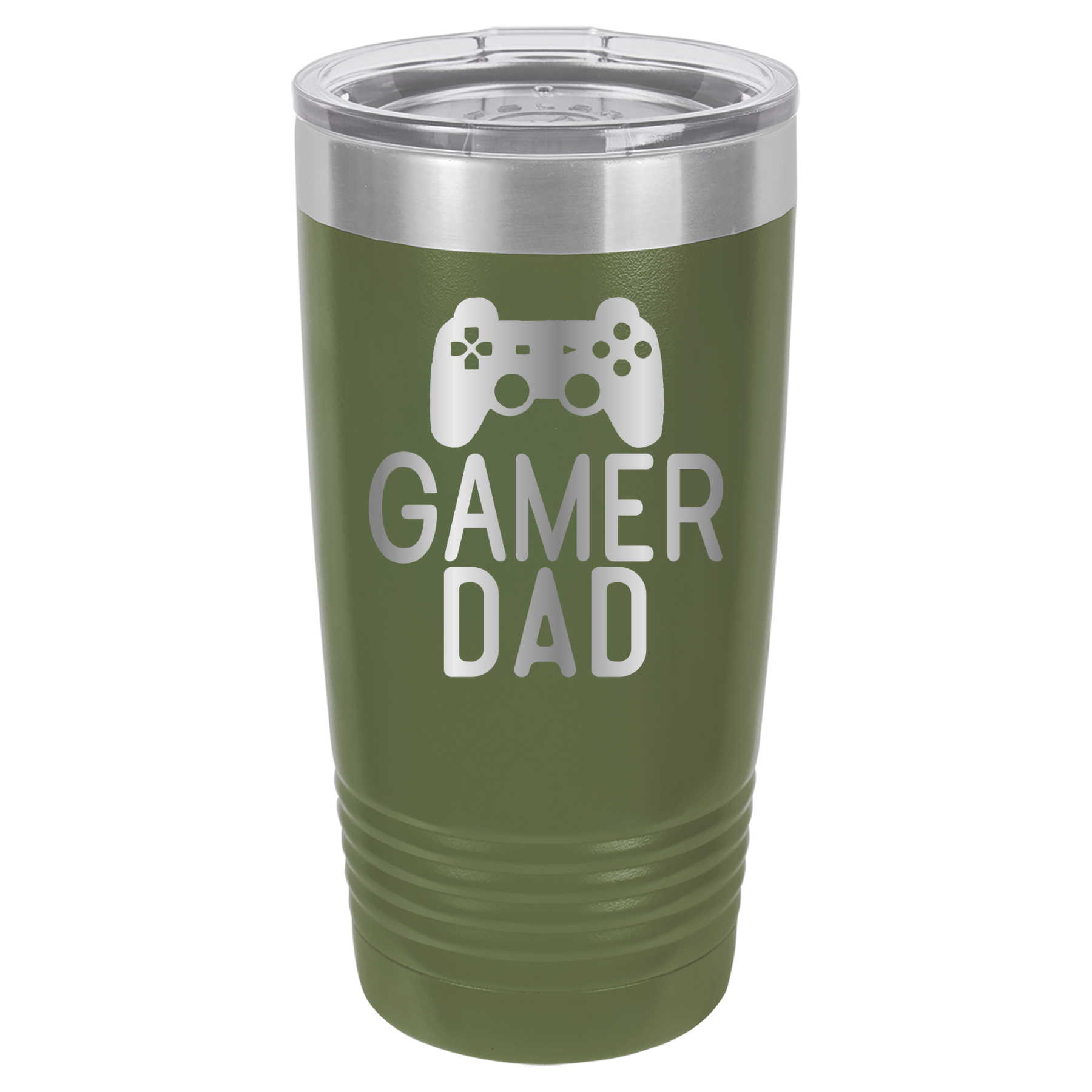 Gamer Dad - 20oz Polar Camel Tumbler - Olive Green image