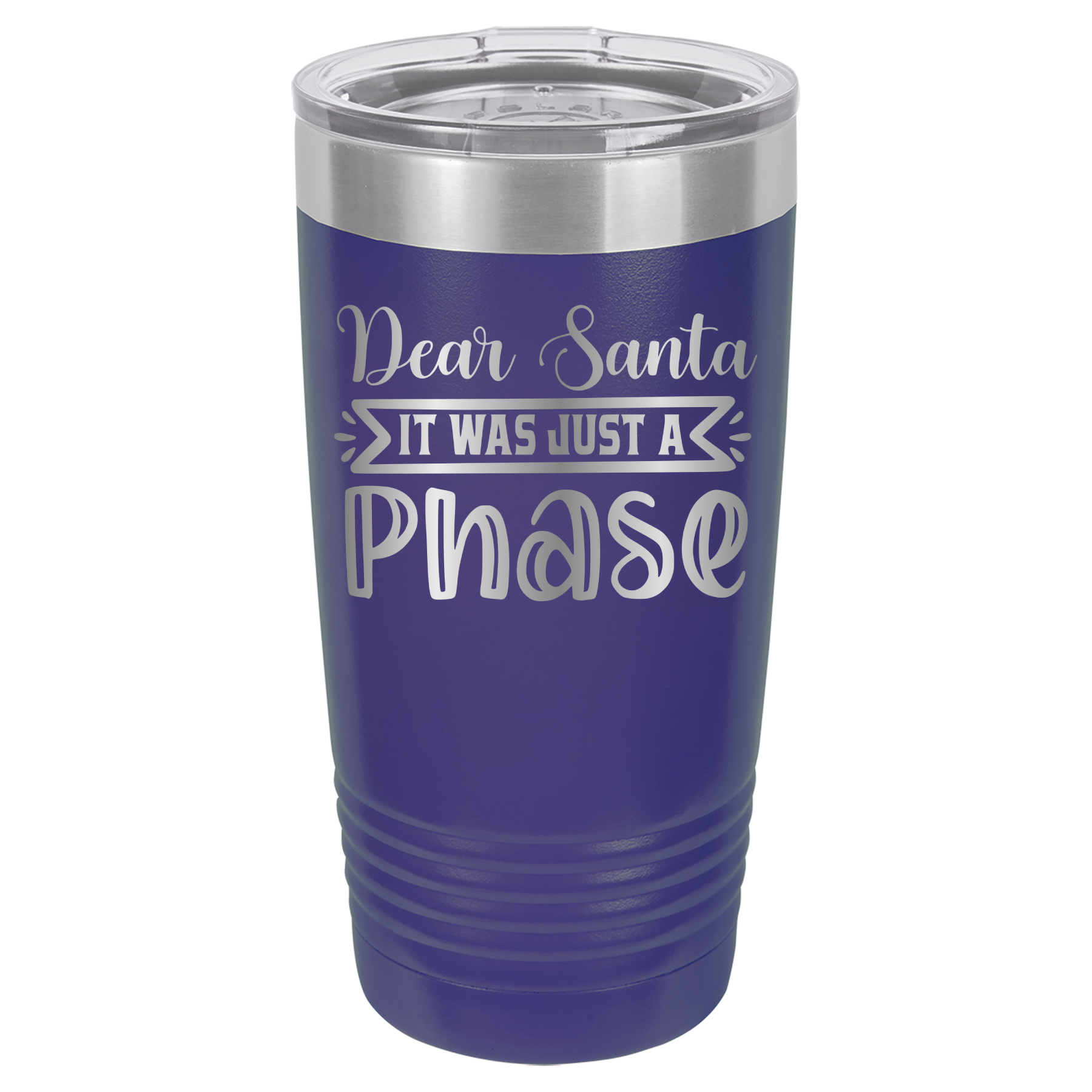 Dear Santa It Was Just A Phase - 20oz Polar Camel Tumbler - Purple image
