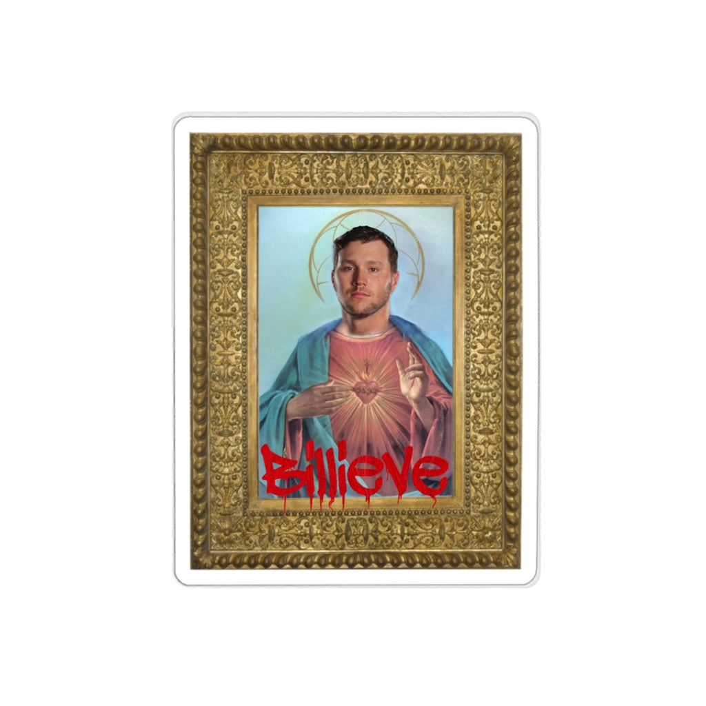 Graffitied Jesus Allen Art Sticker- Buffalo Bills Mafia