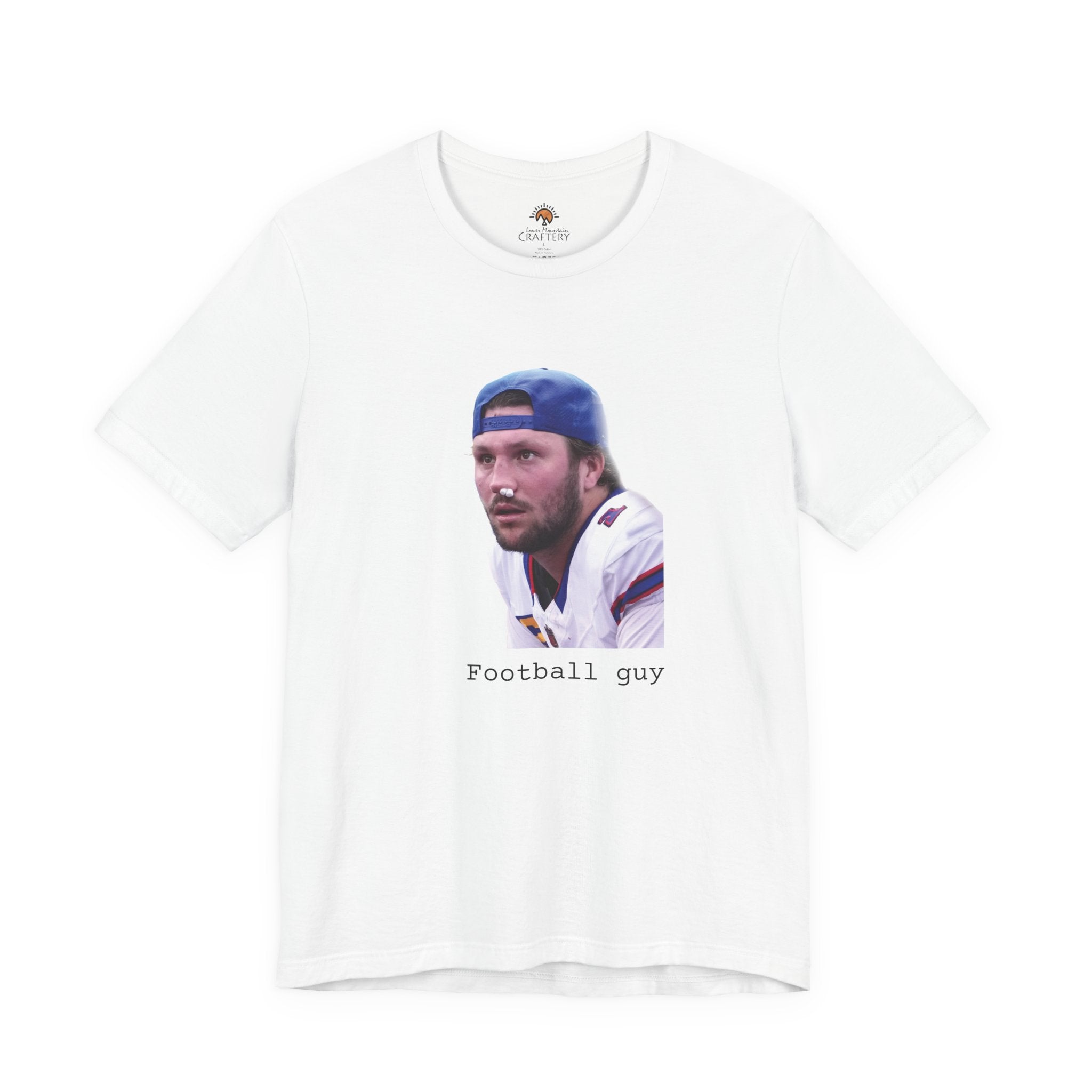 Josh Allen Football Guy Unisex Tee, Buffalo Bills Fan Gift, Short Sleeve T-Shirt, Game Day Shirt, Tough Quarterback Tee, Sports Fan Apparel