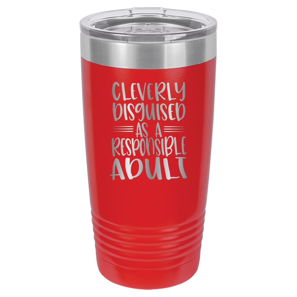 Cleverly Disguised As A Responsible Adult - 20oz Polar Camel Tumbler image 2