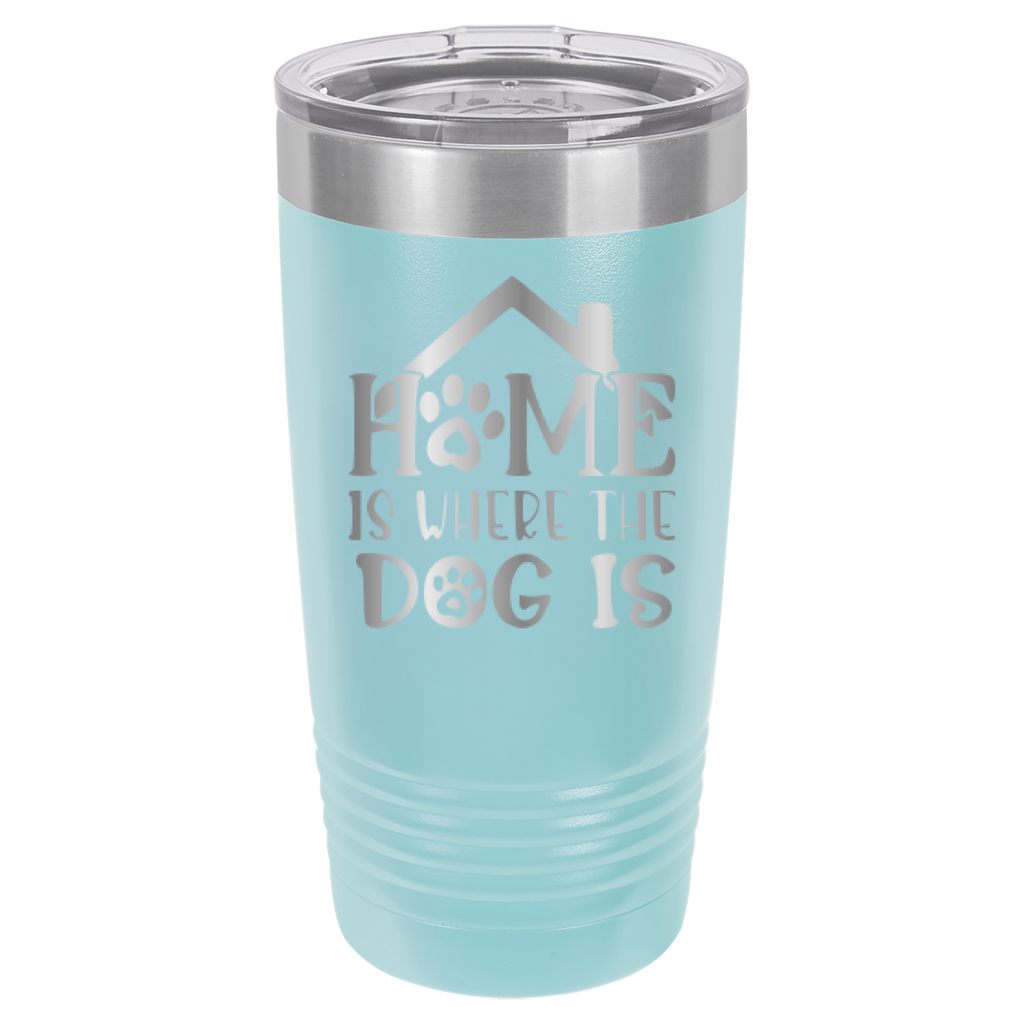 Home Is Where The Dog Is - 20oz Polar Camel Tumbler - Light Blue image