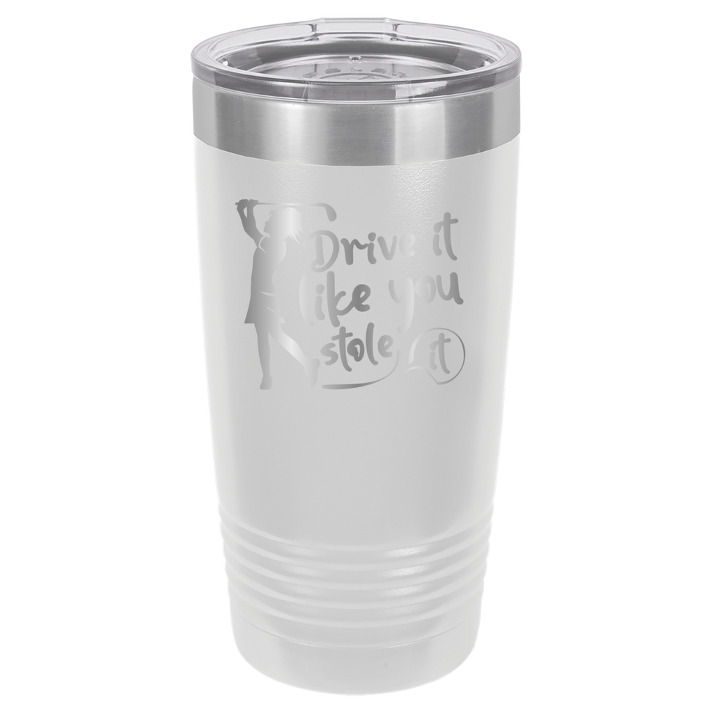 Drive It Like You Stole It (Female) - Golf - 20oz Polar Camel Tumbler - White image