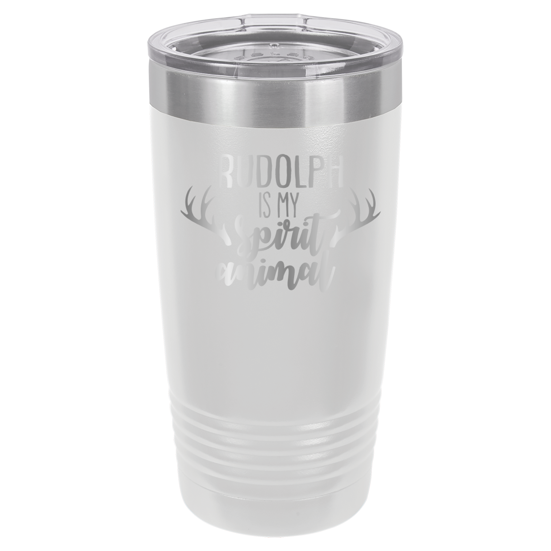 Rudolph Is My Spirit Animal - 20oz Polar Camel Tumbler - White image