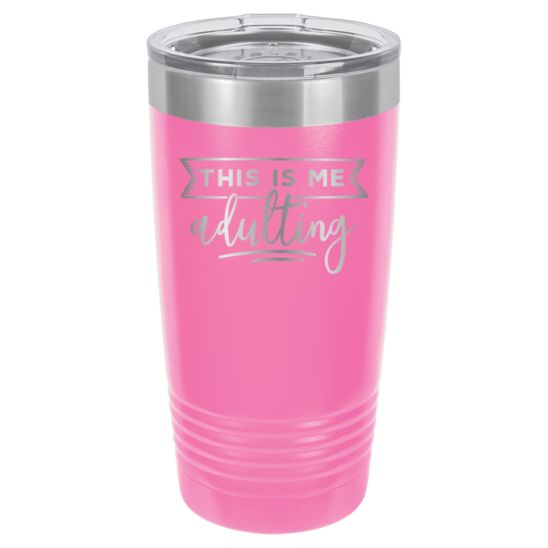 This Is Me Adulting - 20oz Polar Camel Tumbler - Pink image