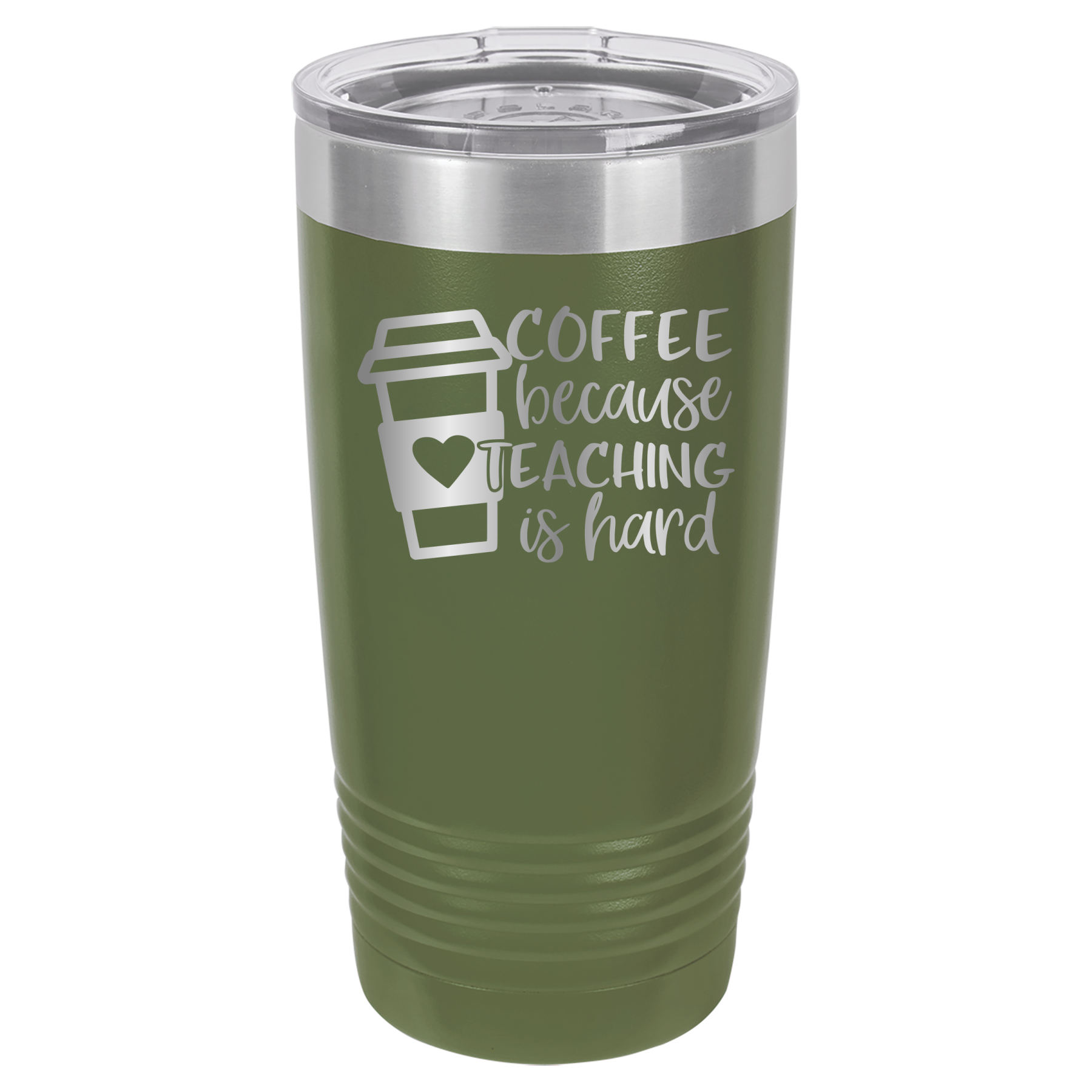 Coffee Because Teaching Is Hard - 20oz Polar Camel Tumbler image 9