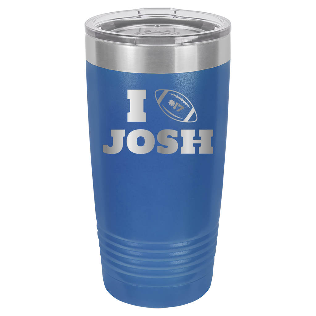 I Heart Josh - Josh Allen - 20oz Polar Camel Tumbler Buffalo Bills - Royal Blue image
