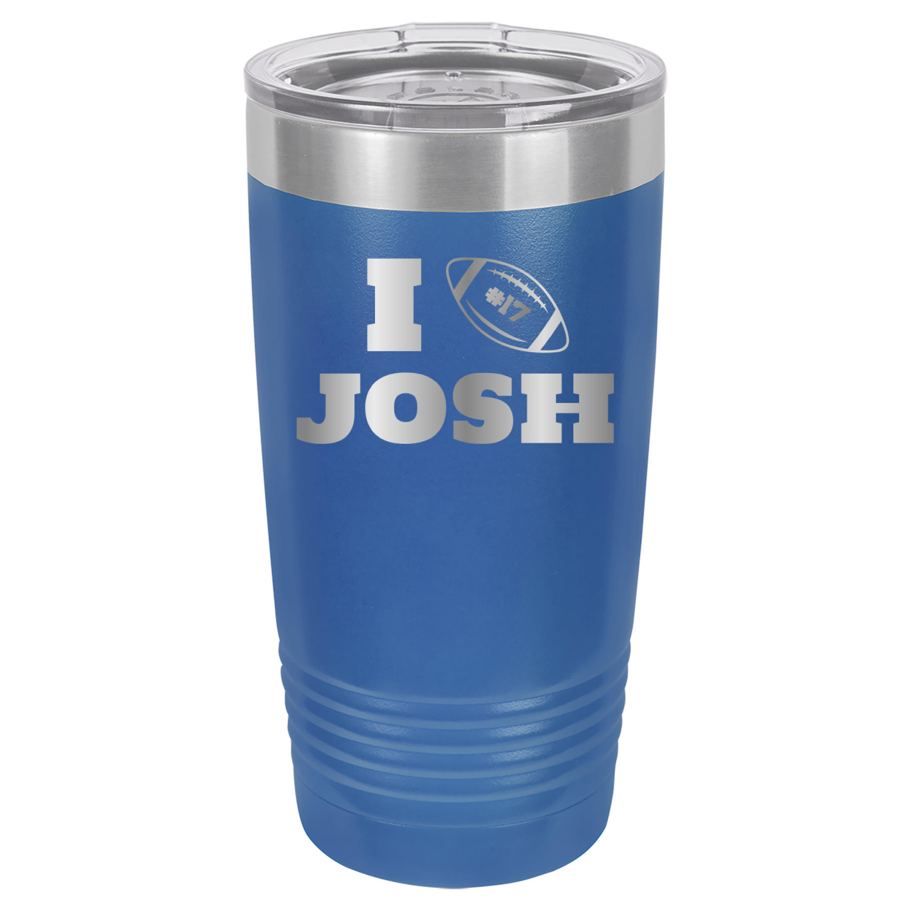I Heart Josh - Josh Allen - 20oz Polar Camel Tumbler Buffalo Bills - Royal Blue image