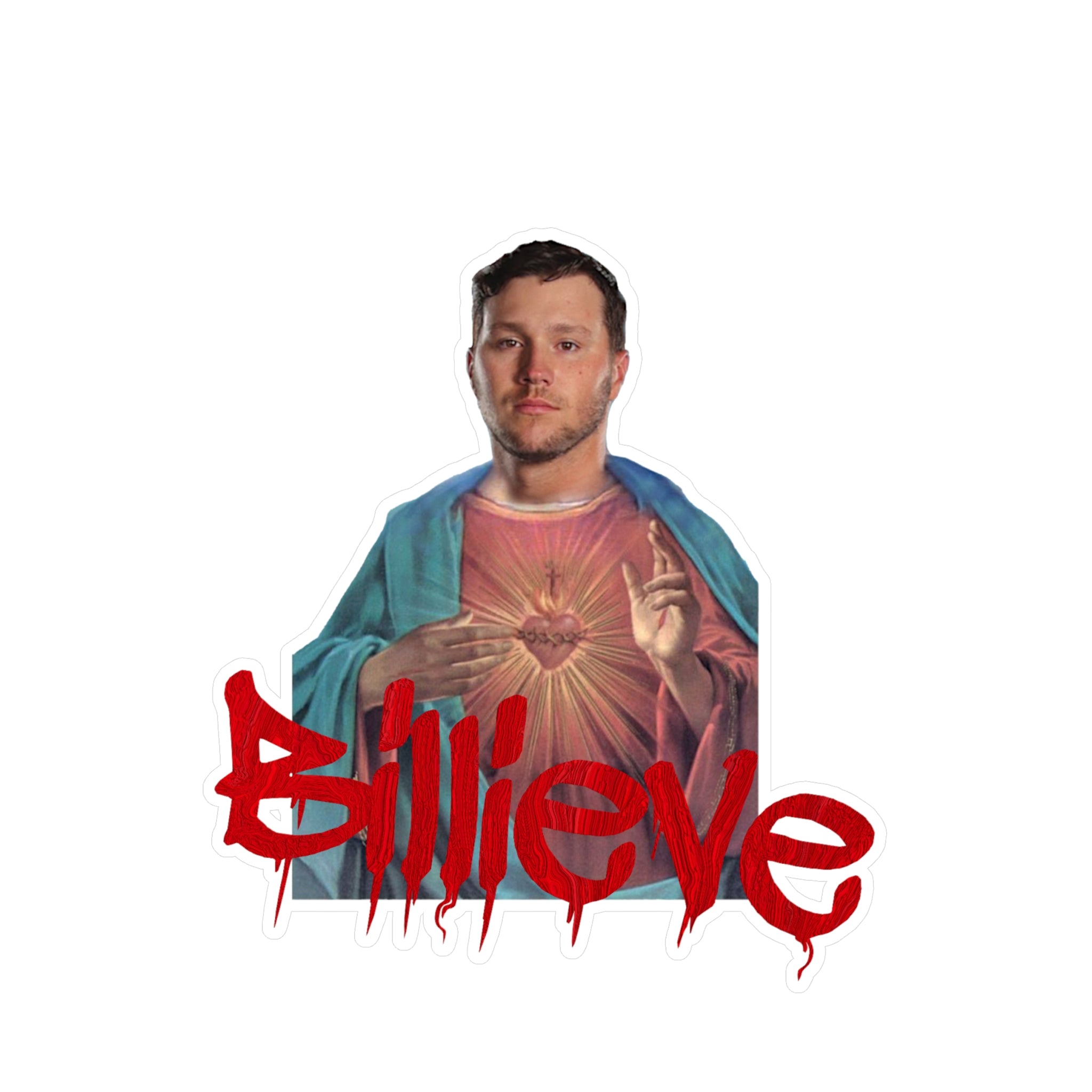Jesus Allen Billieve Sticker- Buffalo Bills Mafia