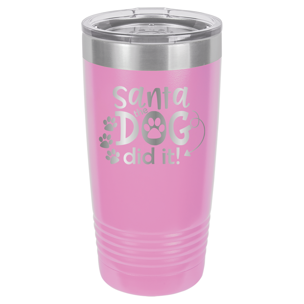 Santa, The Dog Did It - 20oz Polar Camel Tumbler - Light Purple image