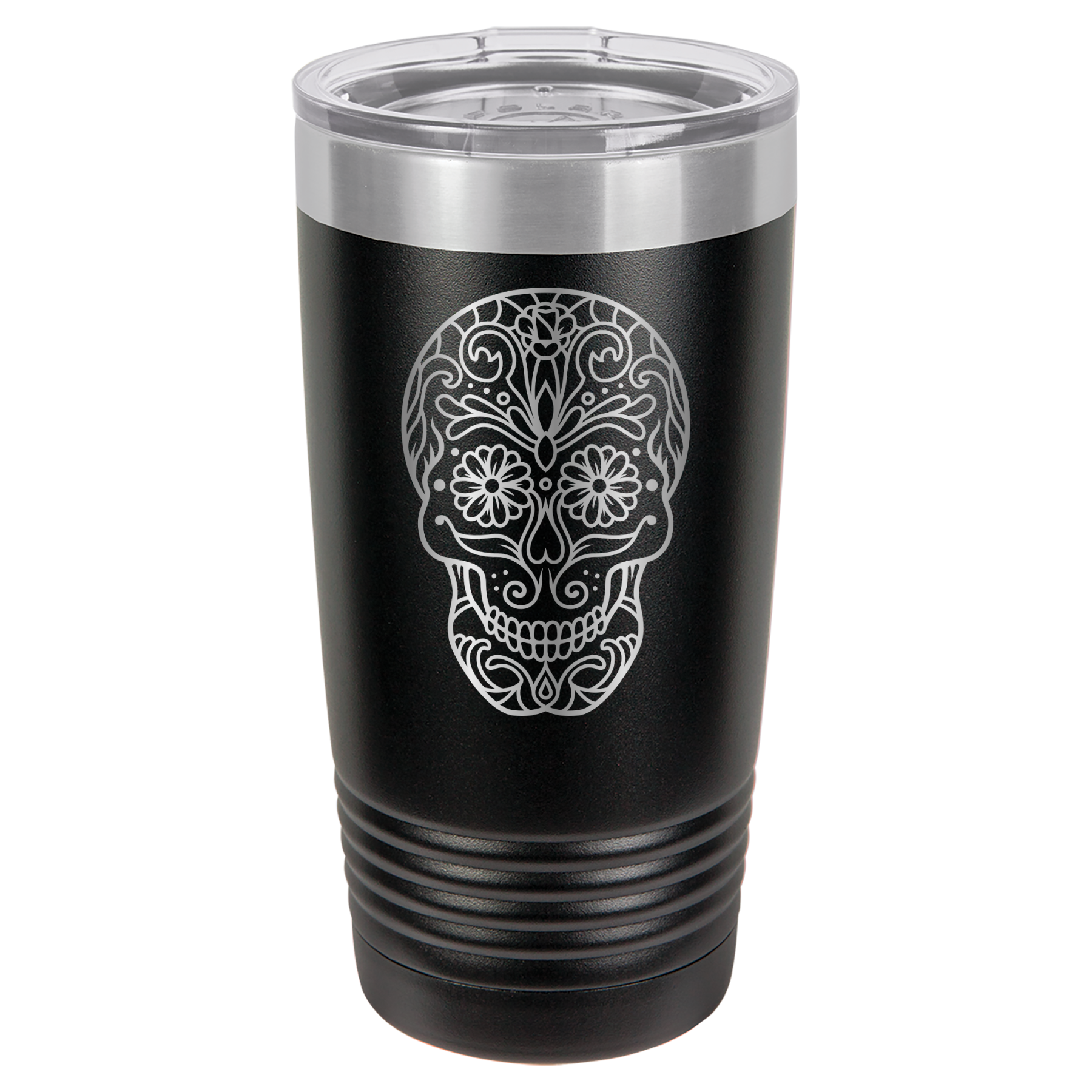 Sugar Skull - 20oz Polar Camel Tumbler - Black image