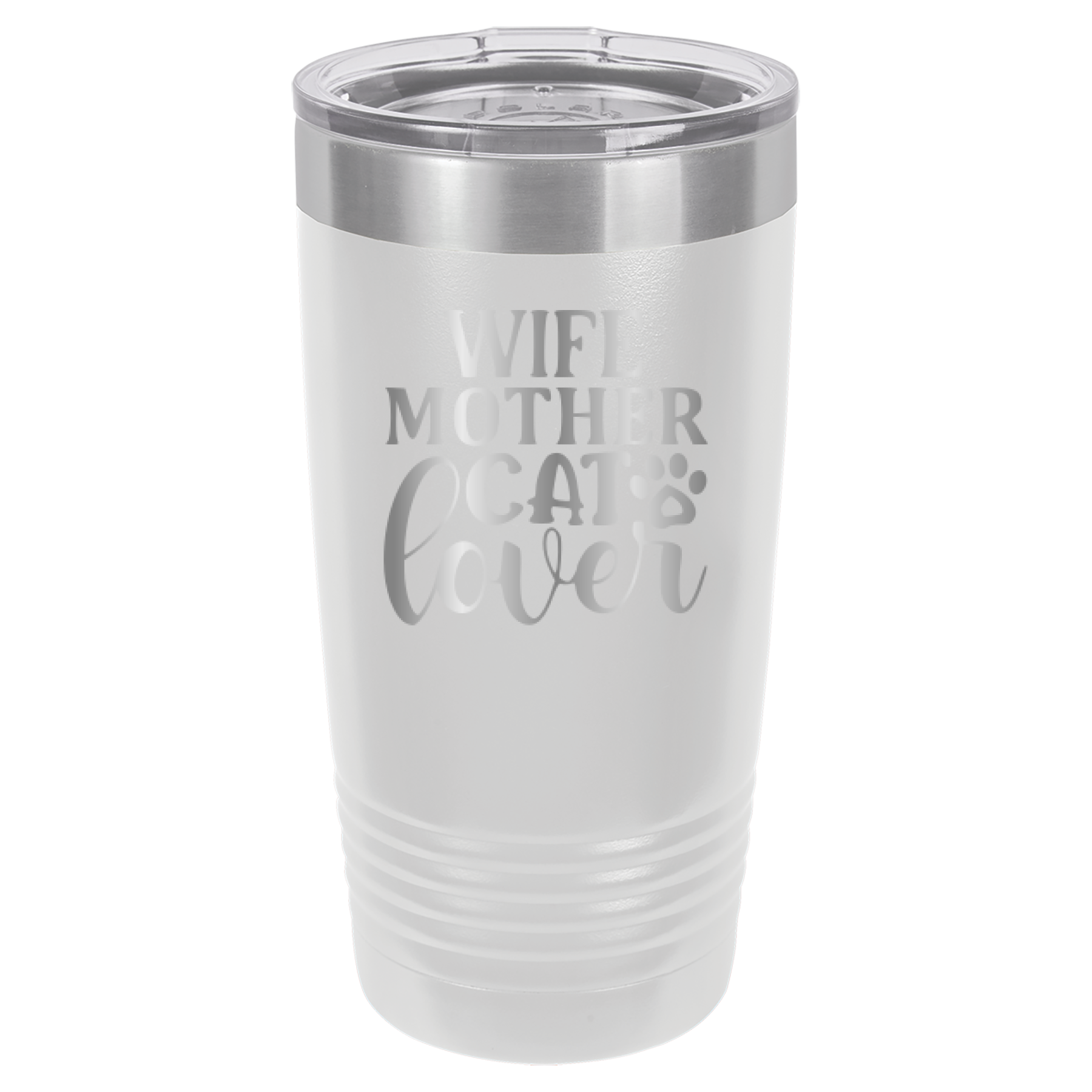 Wife, Mother, Cat Lover - 20oz Polar Camel Tumbler image 3