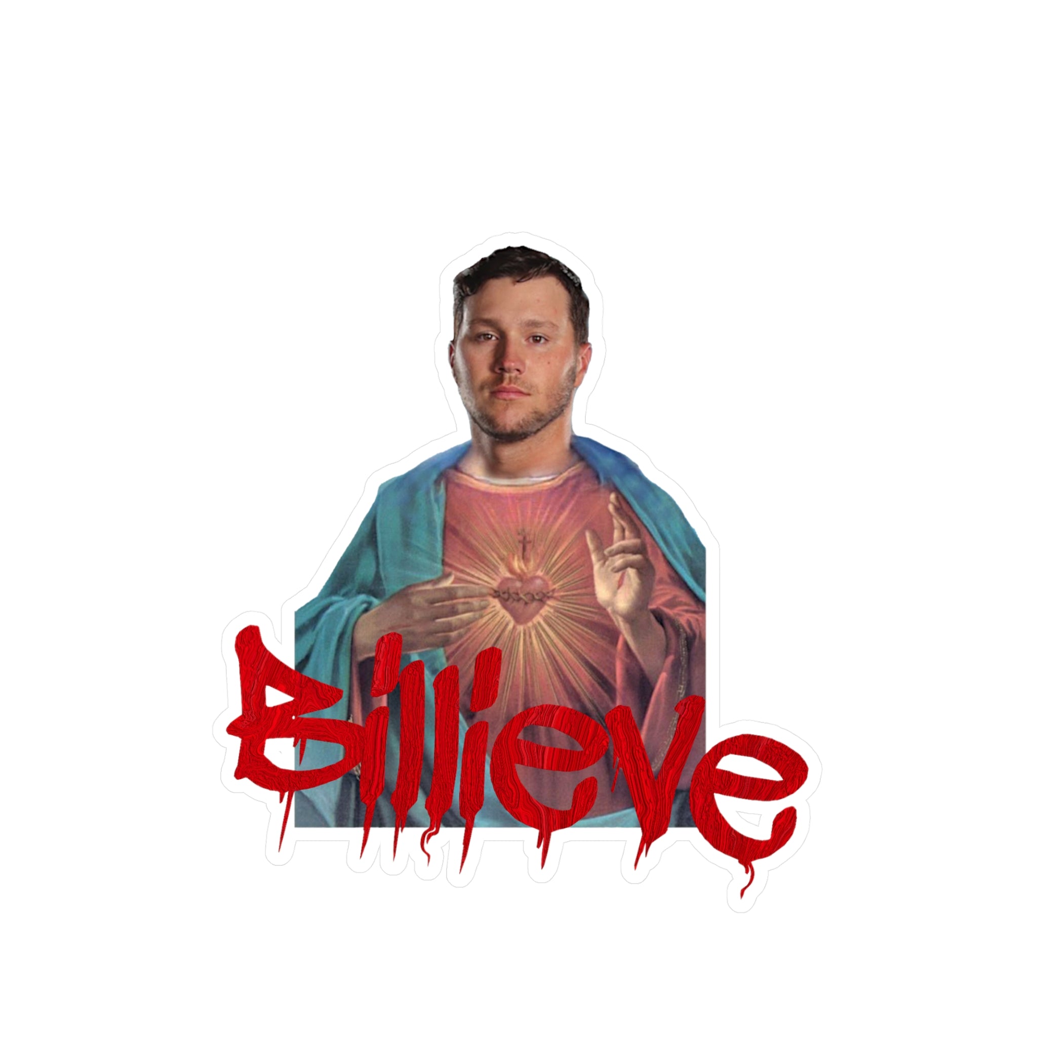 Jesus Allen Billieve Sticker- Buffalo Bills Mafia