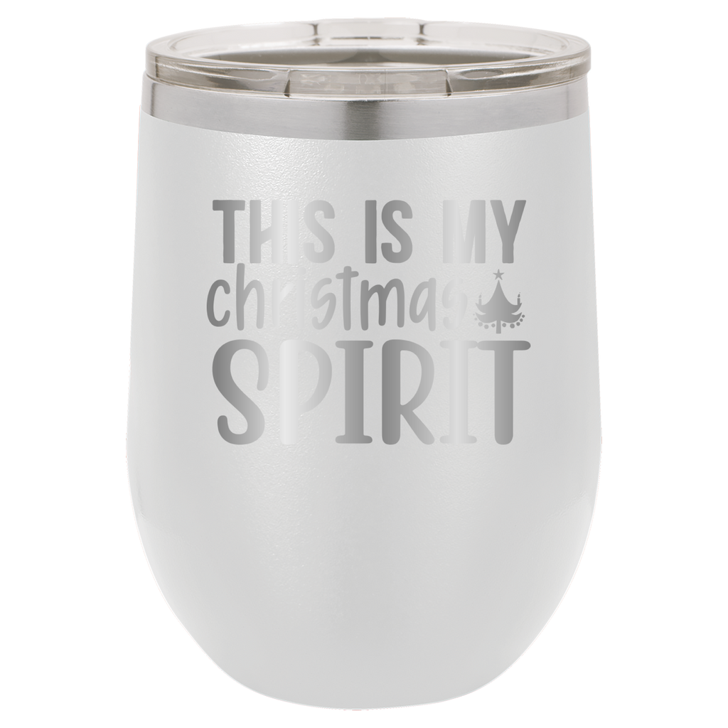 This Is My Christmas Spirit - 12oz Polar Camel Wine Tumbler image 4