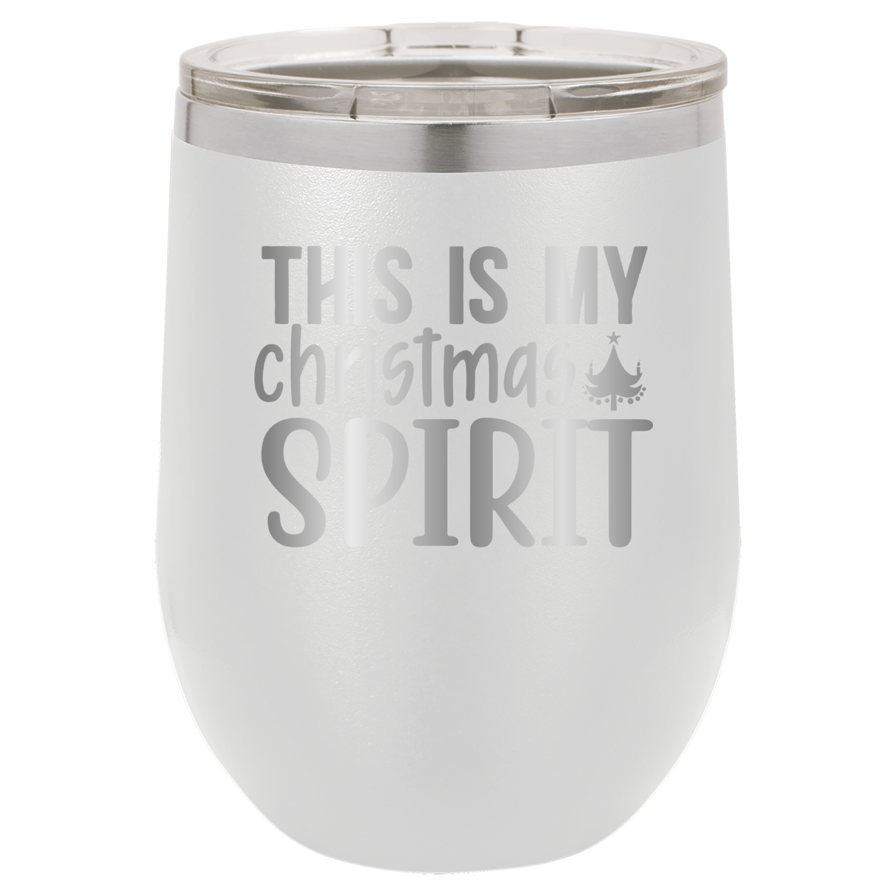 This Is My Christmas Spirit - 12oz Polar Camel Wine Tumbler image 4