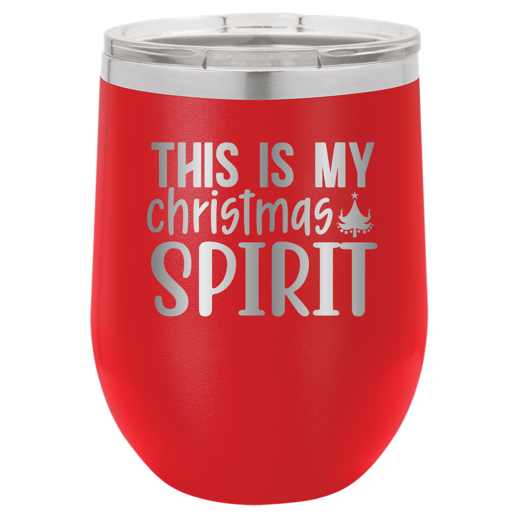This Is My Christmas Spirit - 12oz Polar Camel Wine Tumbler image 14