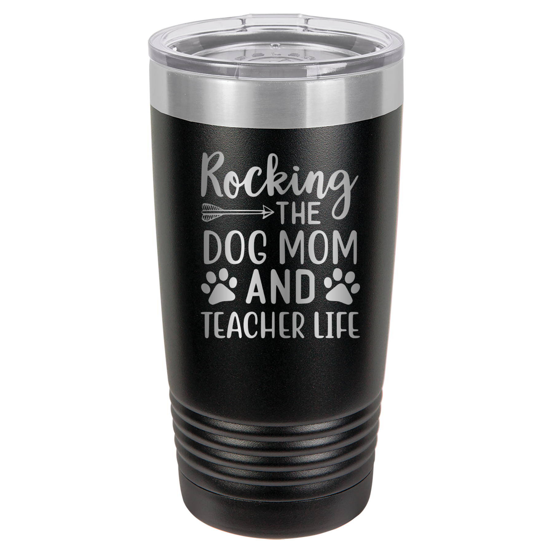 Rocking The Dog Mom And Teacher Life - 20oz Polar Camel Tumbler image 16