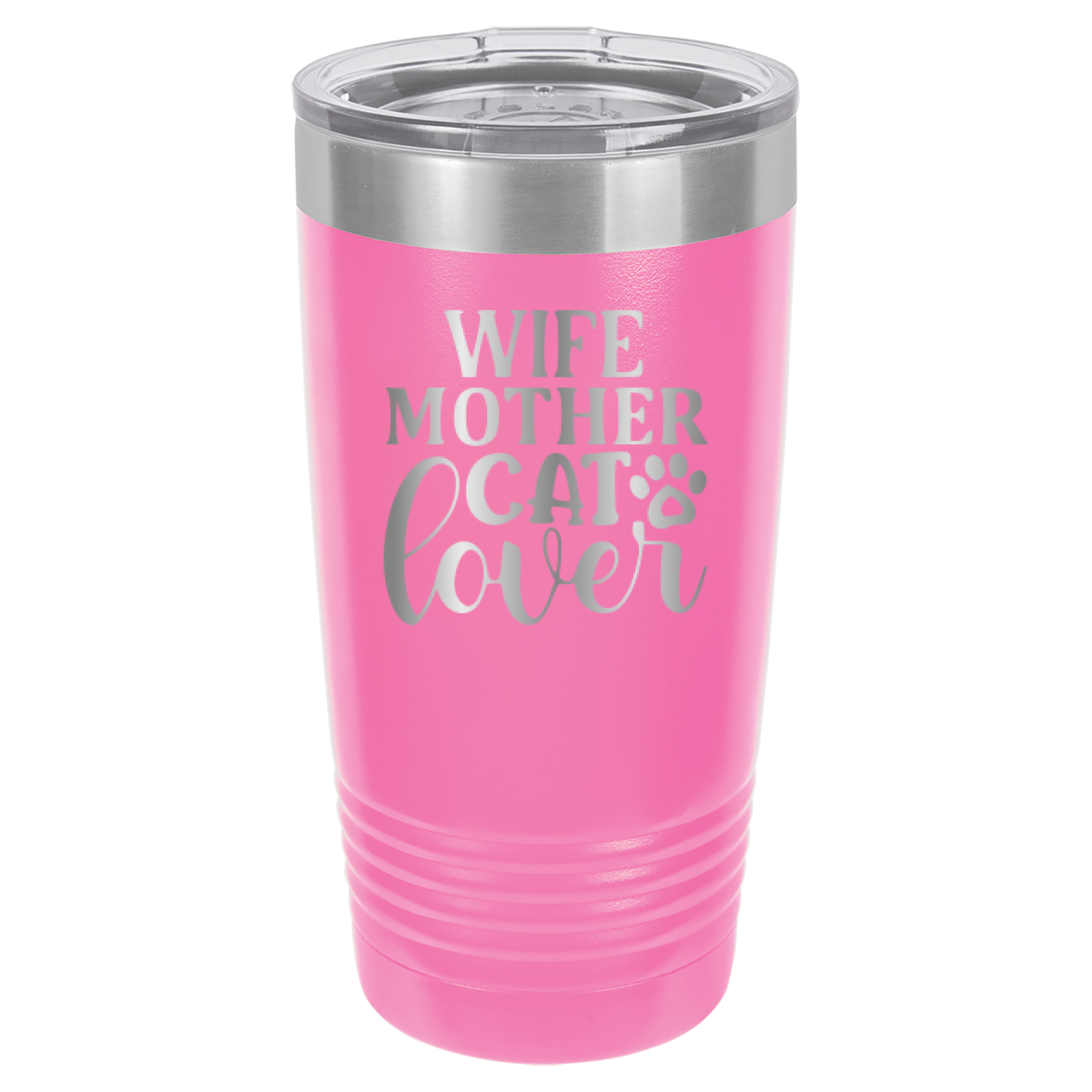 Wife, Mother, Cat Lover - 20oz Polar Camel Tumbler image 6