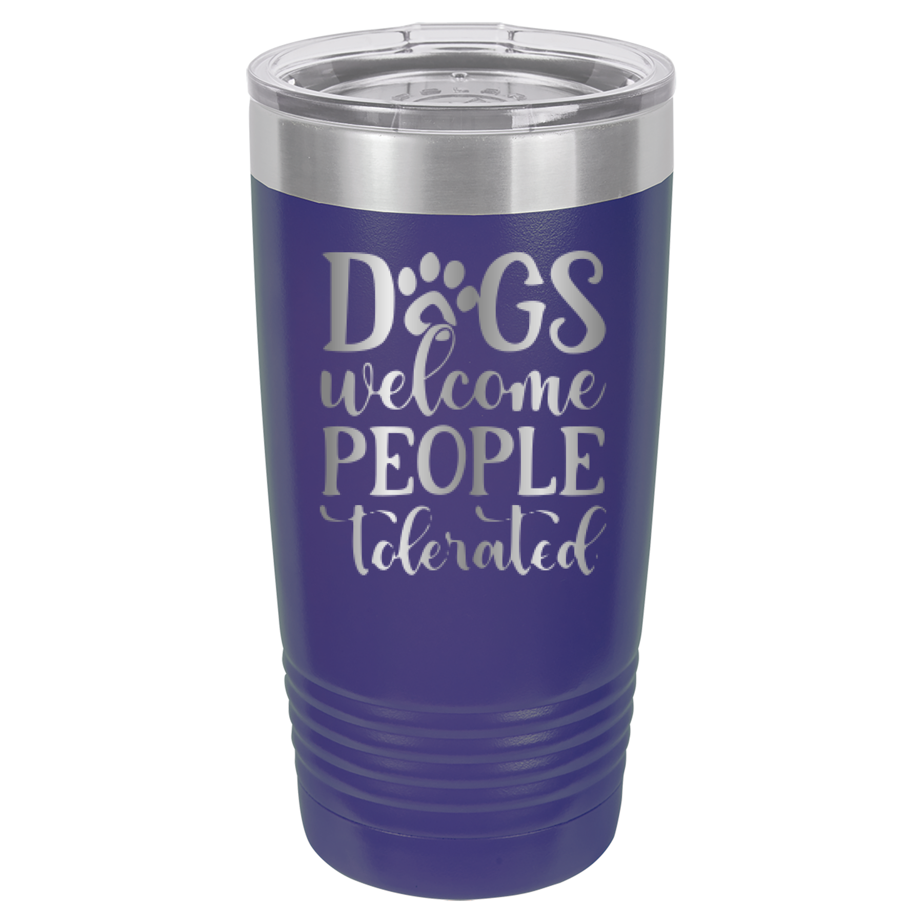 Dogs Welcome People Tolerated - 20oz Polar Camel Tumbler image 5